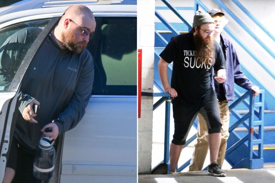 Recently, Angus T Jones has sported a shaved head, pictured left, but in the past used to have a giant beard