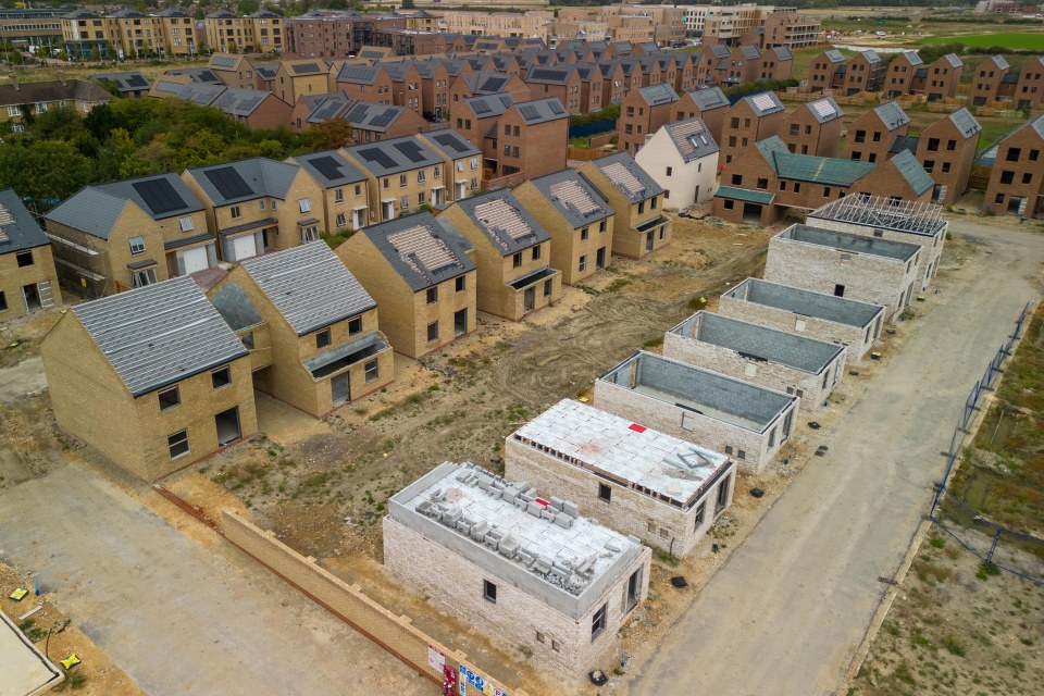 A huge housing estate is being constructed in Darwin Green Cambridge