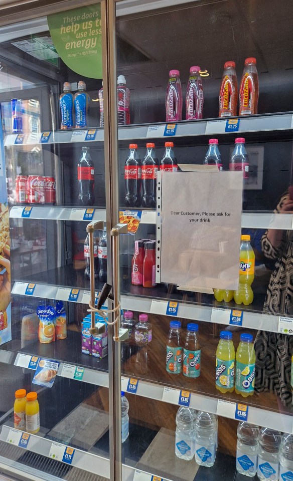 Greggs have locked their drinks fridges and moved sweet treats behind the till in a bid to deter thieves