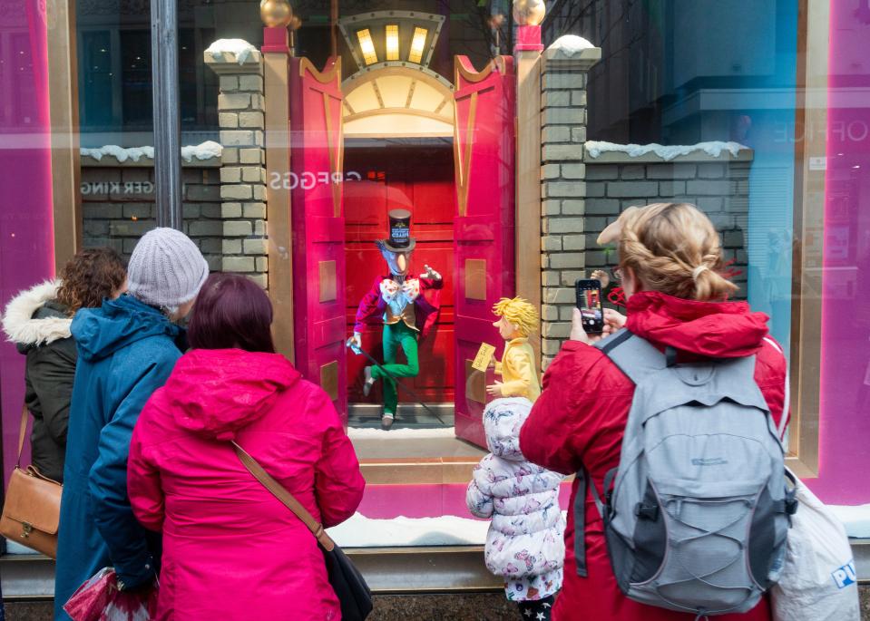 Families queue up to look at the displays that always have unique themes