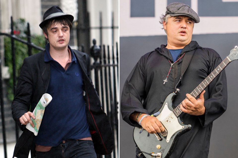  Pete Doherty is a singer known for The Libertines - seen on the right in 2006, and the left in 2022