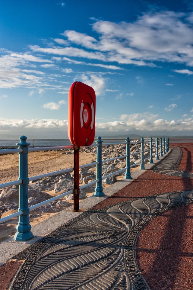 The promenade is famous for its artwork and installations