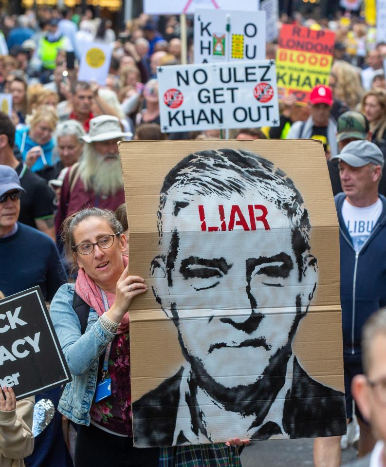 Protests have been held against Mr Khan's Ulez extension across London