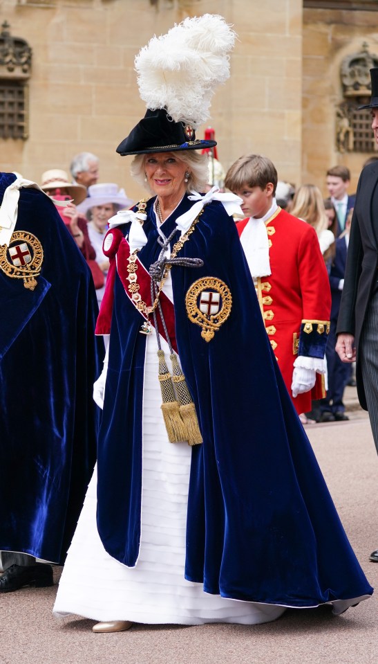 Camilla was installed as a Royal Lady of the Order of the Garter