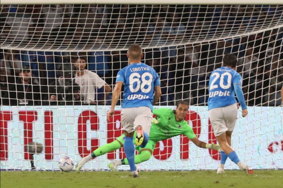 Osimhen handed over penalty duty to Piotr Zielinski in Napoli's clash with Udinese