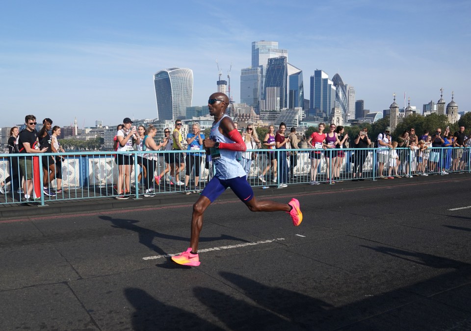 Sir Mo finished fourth in his last London race this morning