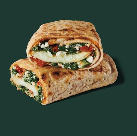 At Starbucks get the Spinach, Feta And Cage-Free Egg White Wrap