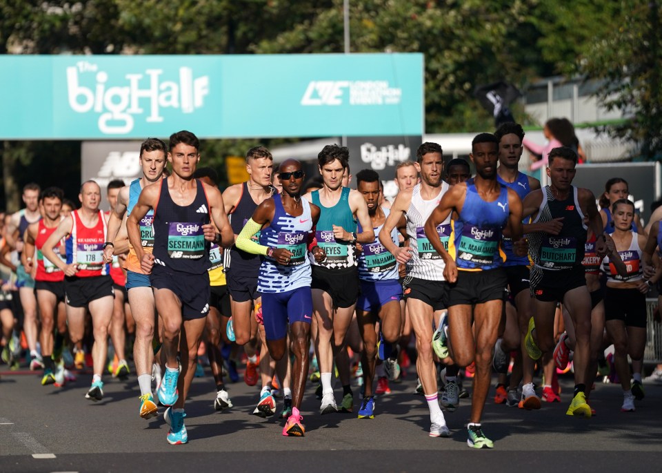 Sir Mo at the start of The Big Half