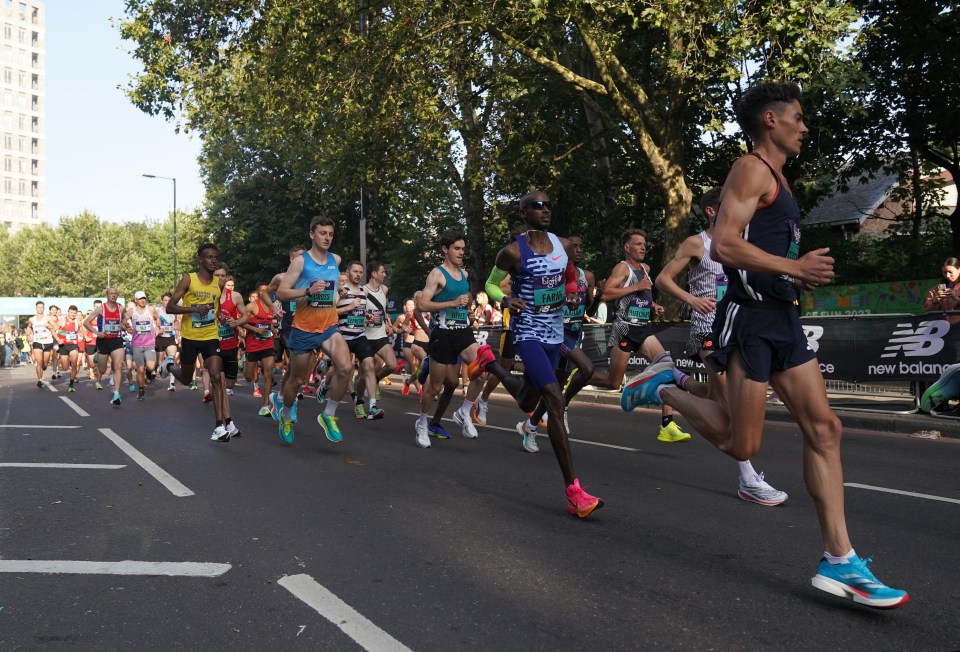 Around 15,000 runners took part in the London race alongside Mo