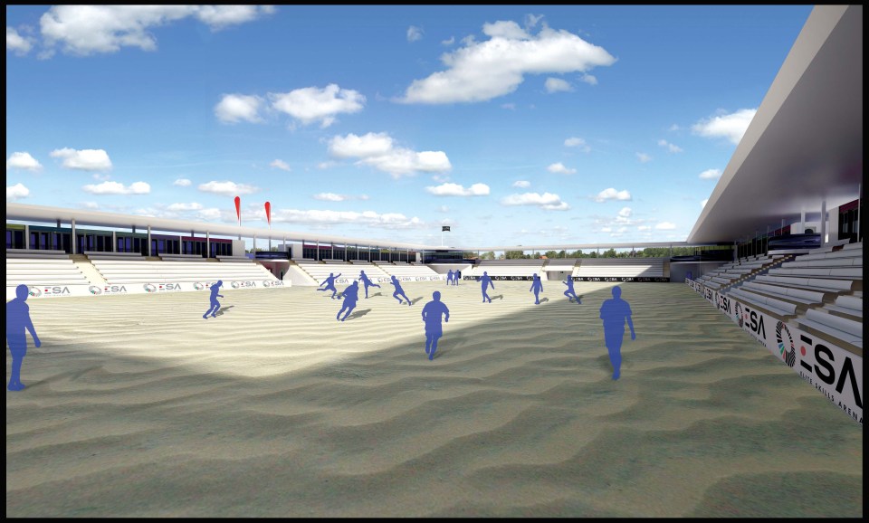 The plans would have seen the 2,000 seat stadium host beach football and other sports