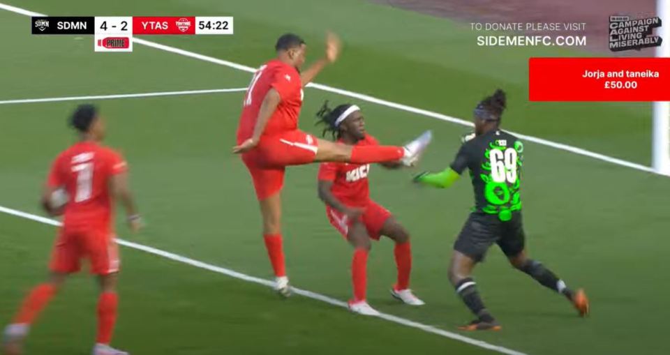 Chunkz tried to kung-fu kick KSI before a penalty