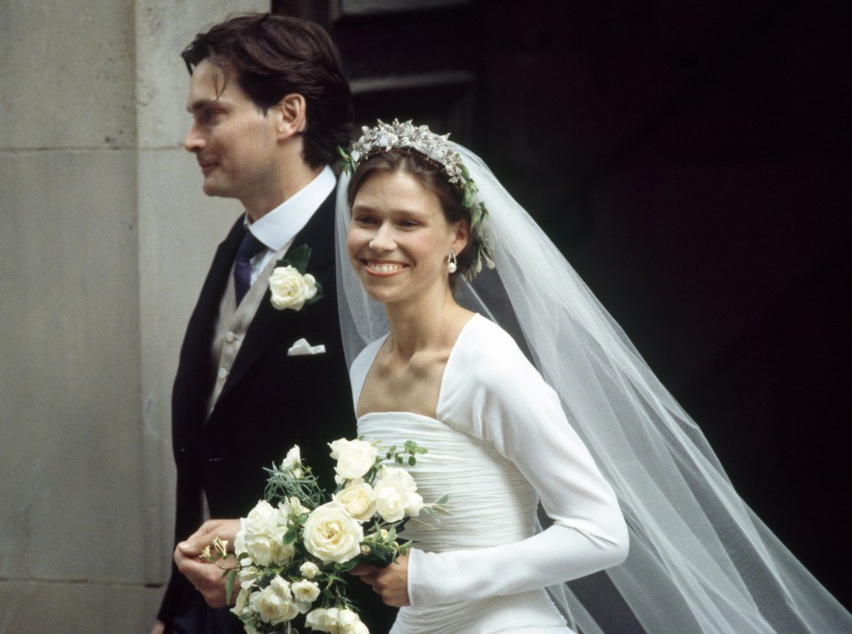 For her wedding day Lady Sarah wore a Jasper Conran dress