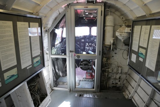 The cockpit has been preserved so visitors can learn about the plane’s history