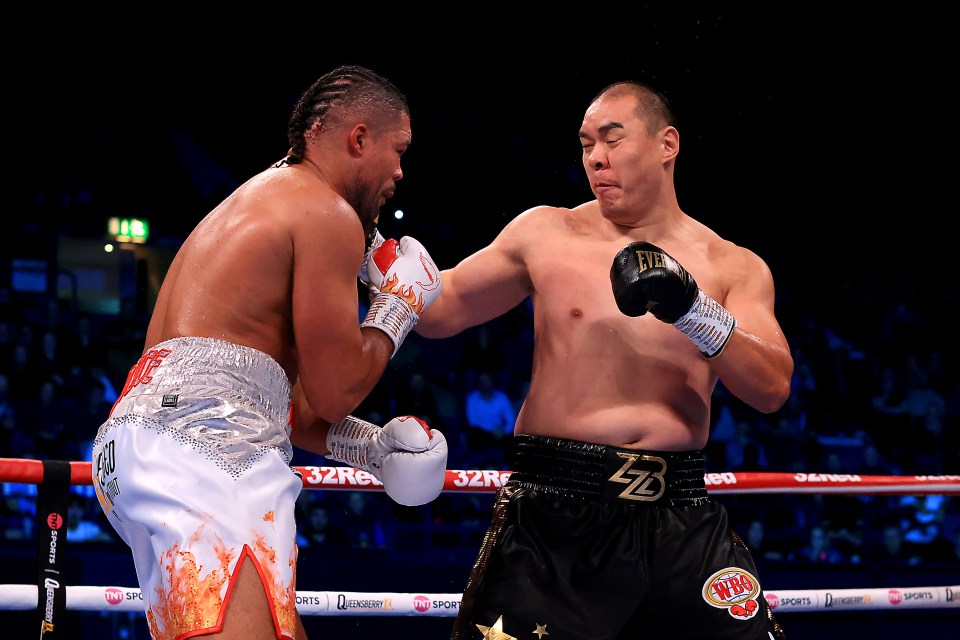 Zhang destroyed Joe Joyce in their fight last weekend