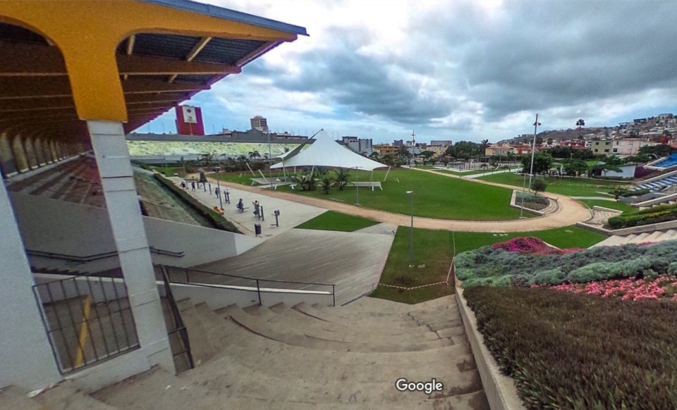 The former Estadio Insular has now been turned into a park