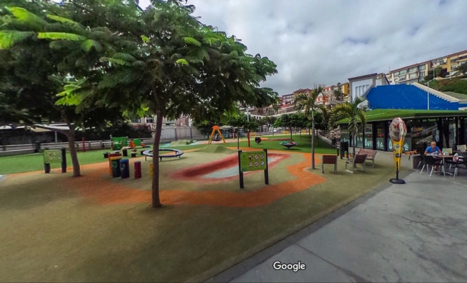 The stadium has now been transformed into a park, complete with play area and cafes