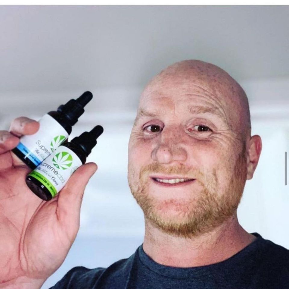 John Hartson sharing another CBD brand on Instagram