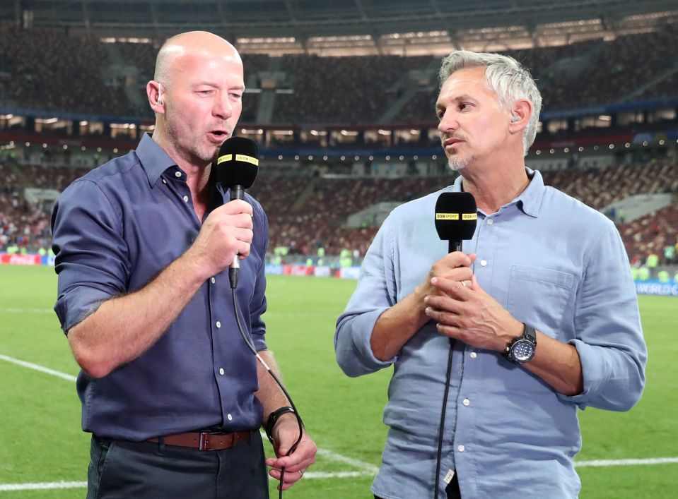 Gary Lineker (R) thinks he should be higher than Alan Shearer (L)