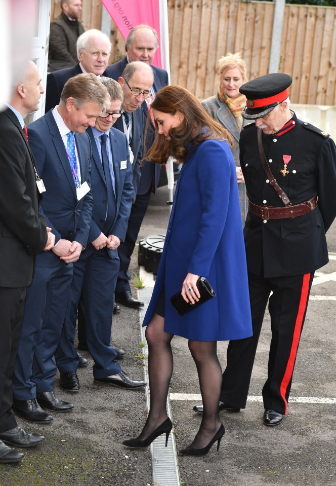 Kate - like many women - has experienced the struggles of stilettos in tiny grates