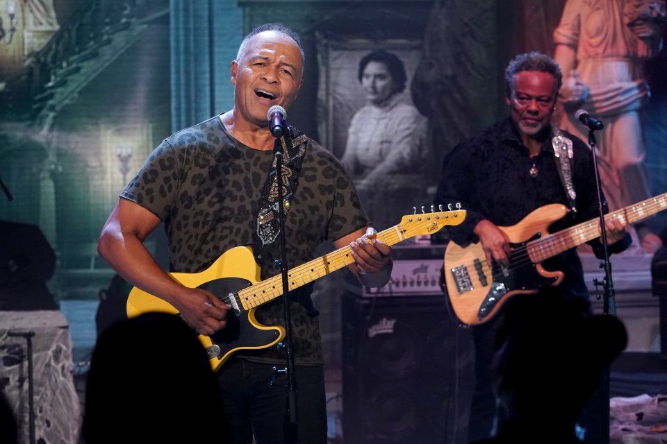 Ray Parker Jr in 2022 performing on US talk show, The Talk