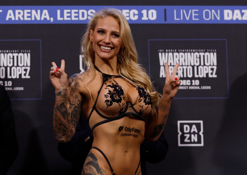 Ebanie Bridges has predicted a 'battle of the boobs'