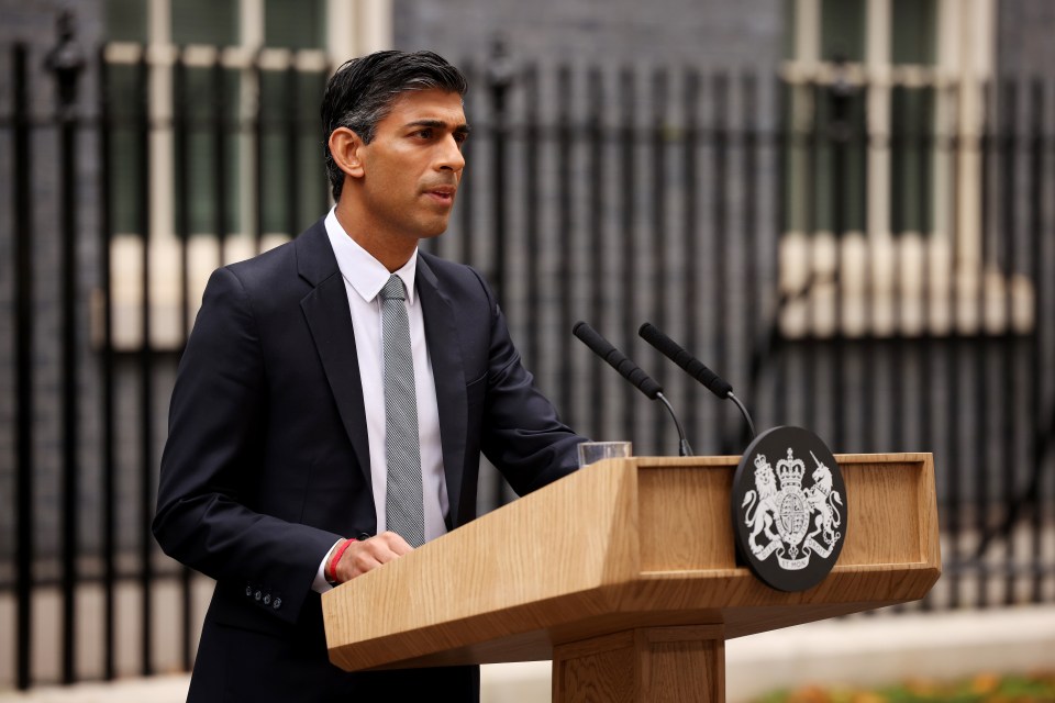 October, 2022: Rishi makes a statement outside Number 10 Downing Street after taking office as the UK’s 57th Prime Minister