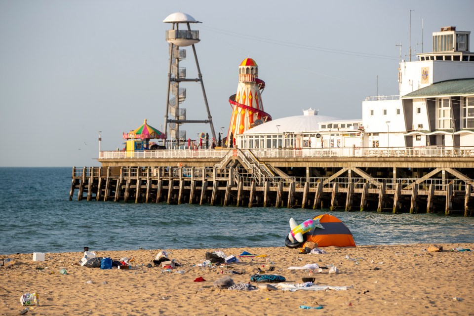 Locals are angry about tents and litter marring Bournemouth beach