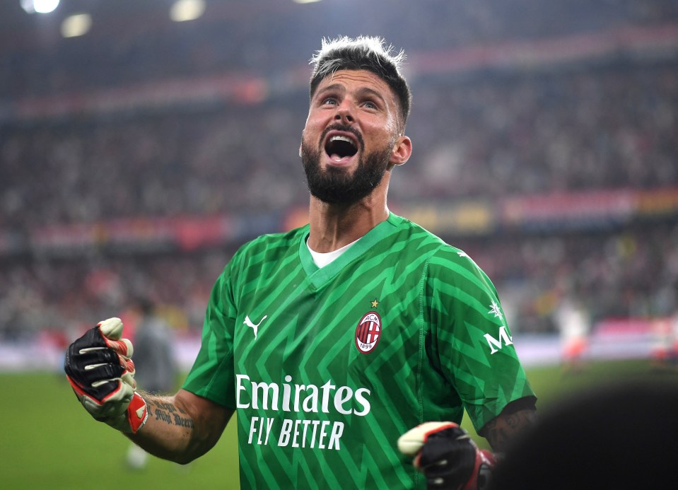 Giroud's heroics saw Milan secure a huge win