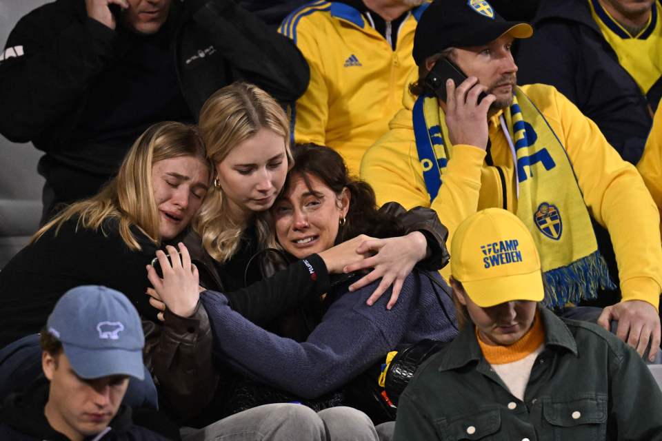 Swedish fans inside the King Baudouin Stadium