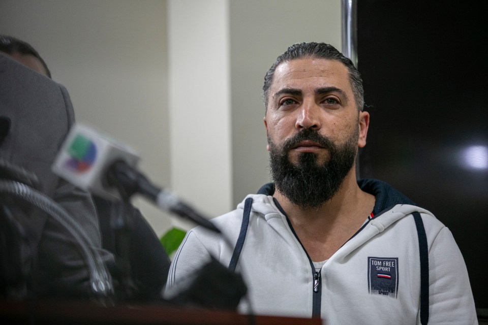 Oday Al-Fayoume, Wadea's dad, at a news conference at the Muslim Community Centre in Chicago