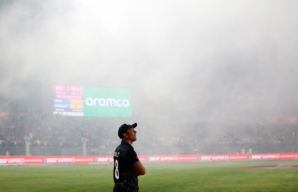 Players were left looking to the heavens and wondering when the match could be resumed