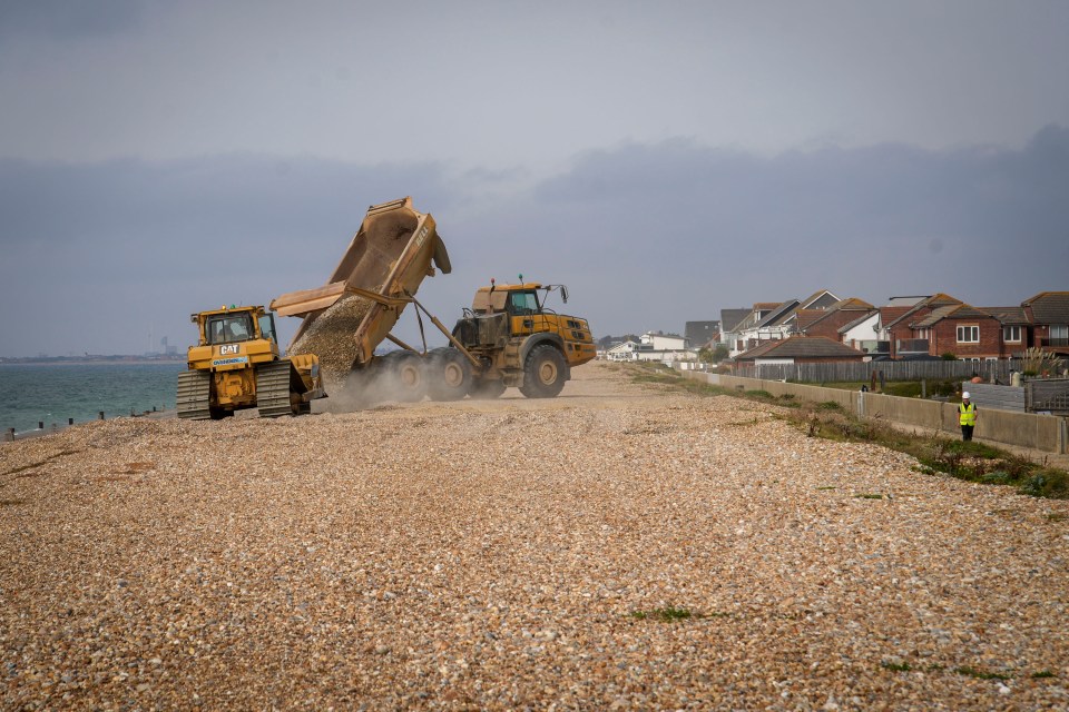 Havant Council-employed diggers turn up every autumn and spring for around two to three weeks