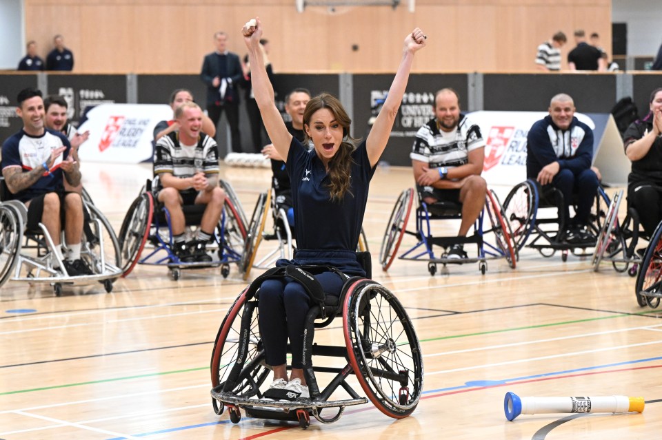 The Princess of Wales took part in a wheelchair rugby training session in Hull today