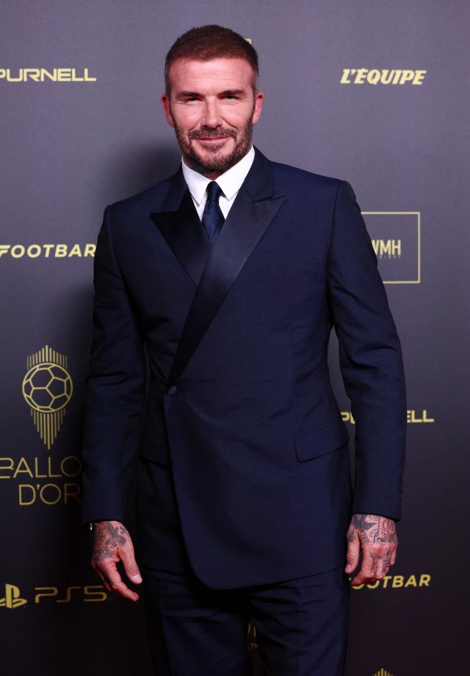 David Beckham was back in Paris for the ceremony