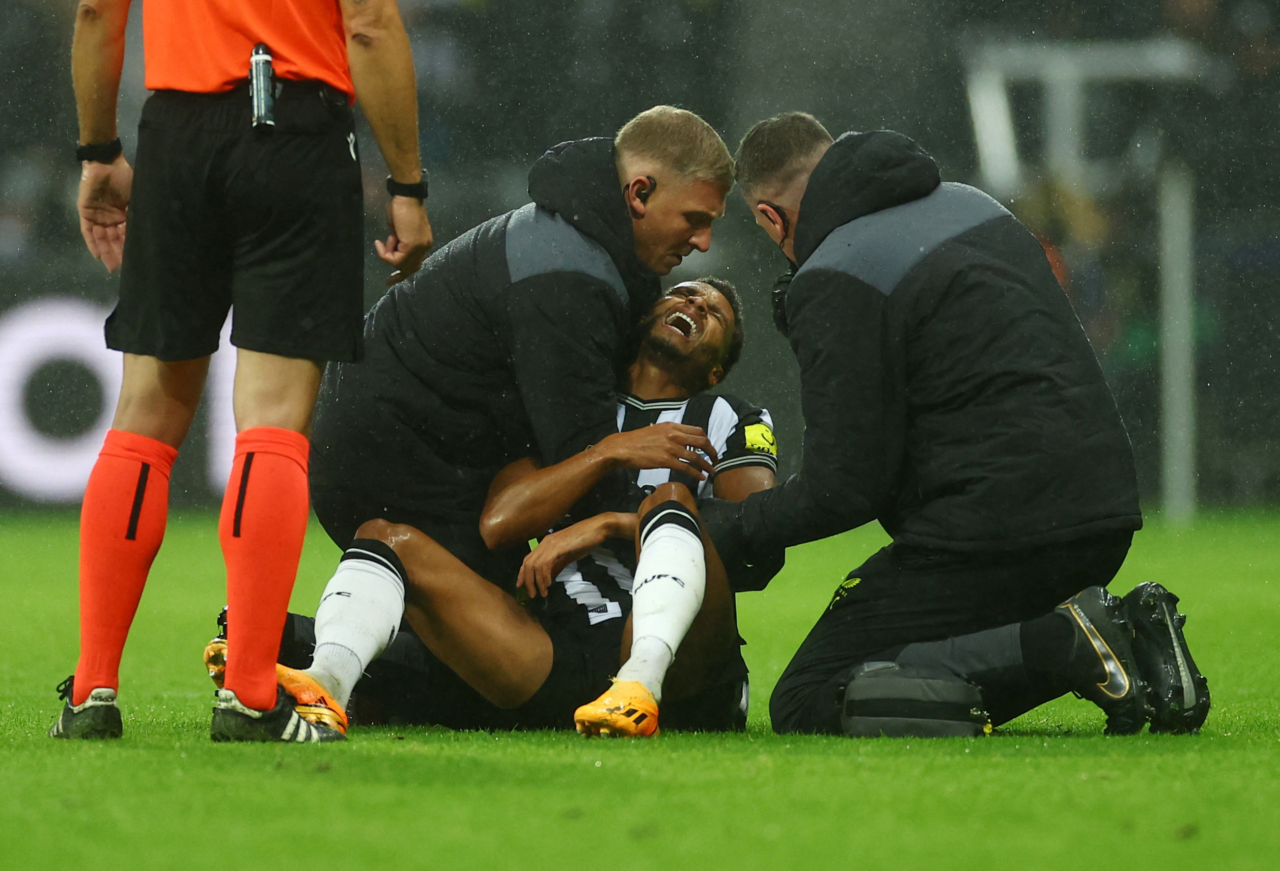 Jacob Murphy lasted just a few minutes before a nasty-looking injury