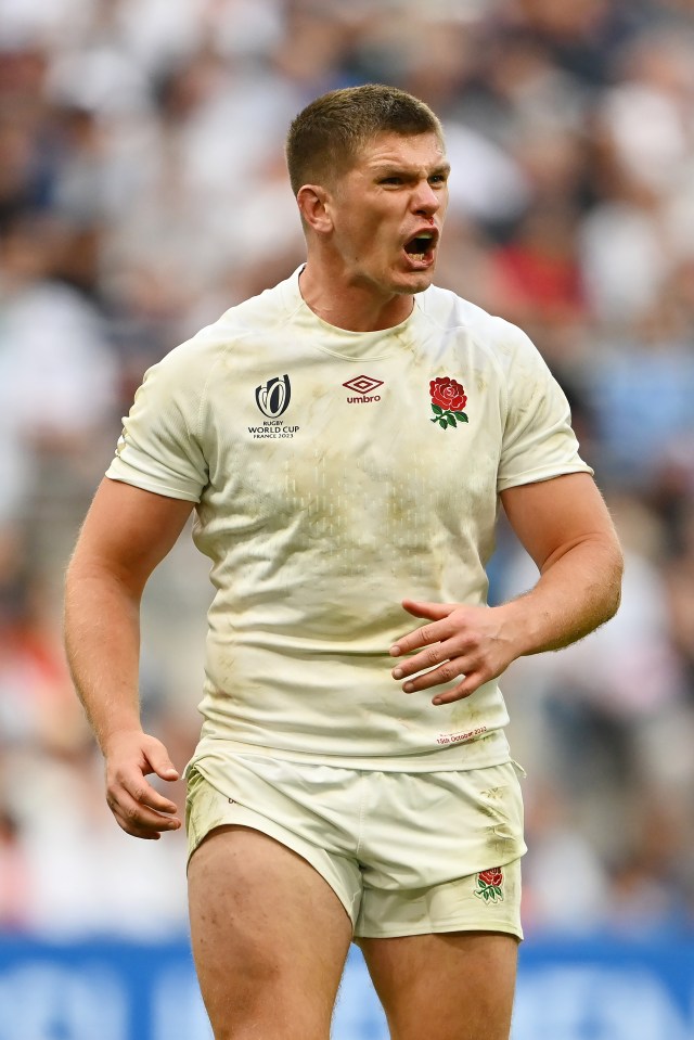 Owen Farrell clashed with Raynal at Twickenham last year