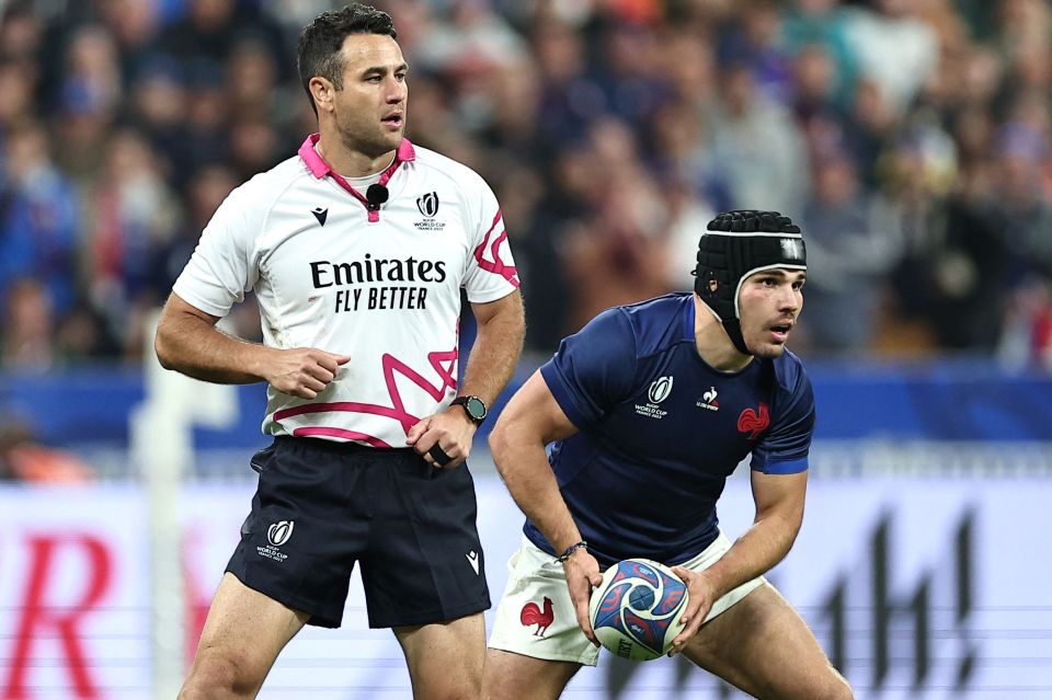 Referee Ben O’Keeffe reportedly made five errors during the France vs South Africa quarter-final