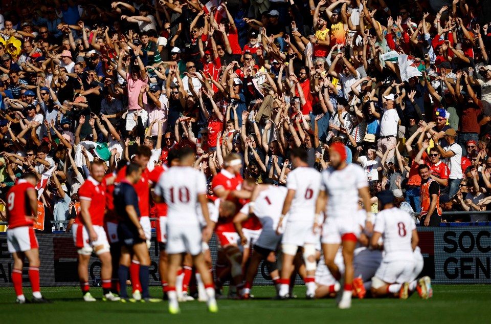 Two Wales fans were taken to hospital after being attacked by English supporters