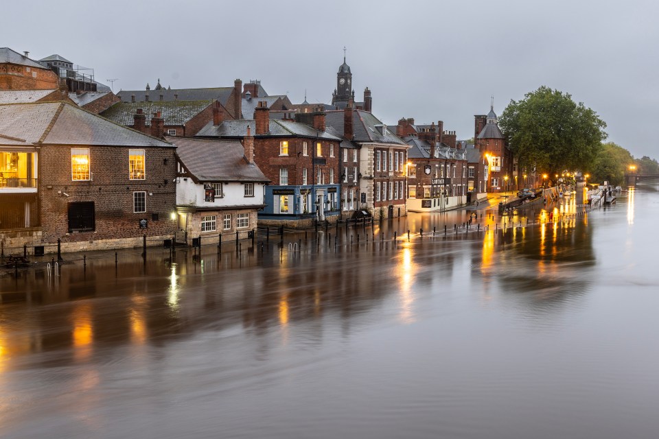 York was covered in flood water today