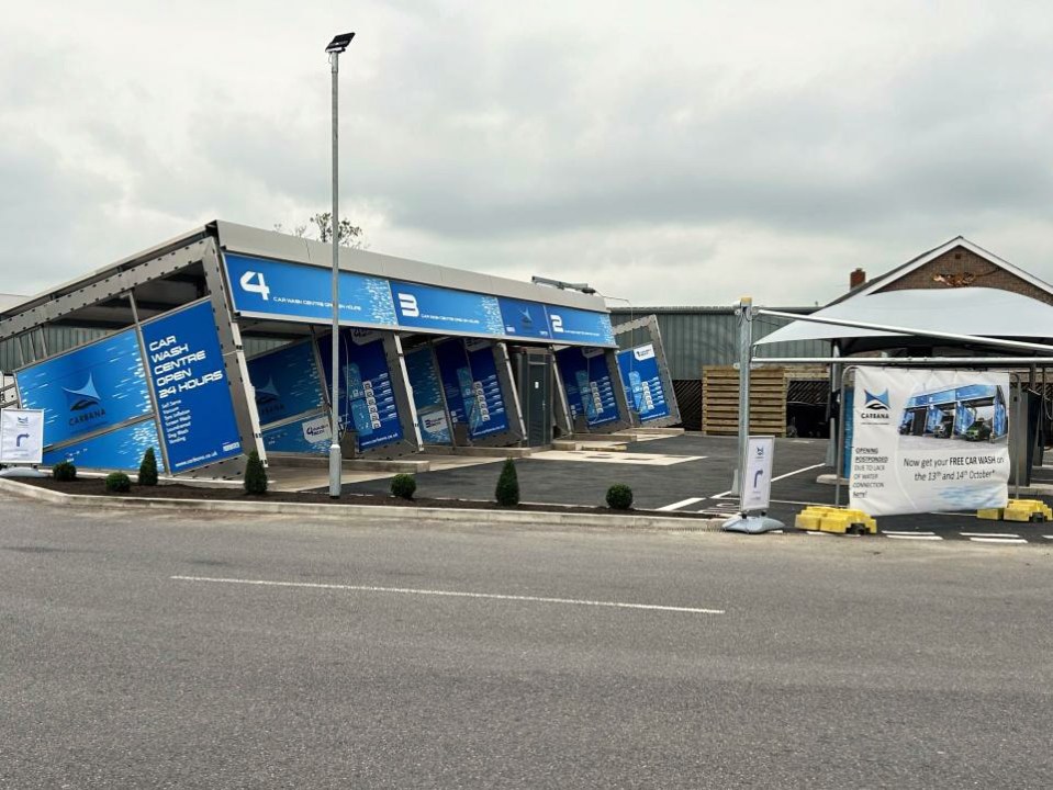 This wonky car wash has baffled locals in Wiltshire