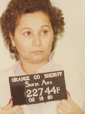 Griselda Blanco, nicknamed the Cocaine Godmother, in a 1985 prison shot