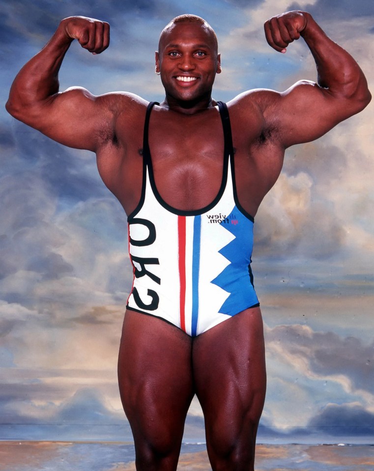 Although he's still in great shape, Rhino was a touch more showy when appearing on Gladiators in the 1990s