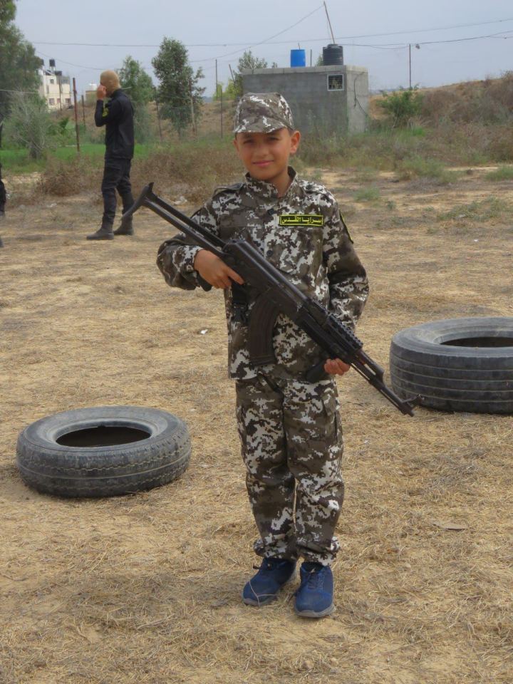 Hamas commanders are training baby-faced boy soldiers to fight Israeli ­forces, it was claimed