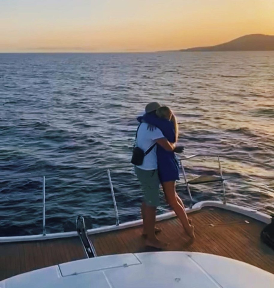 The TV star shared snaps from her romantic proposal