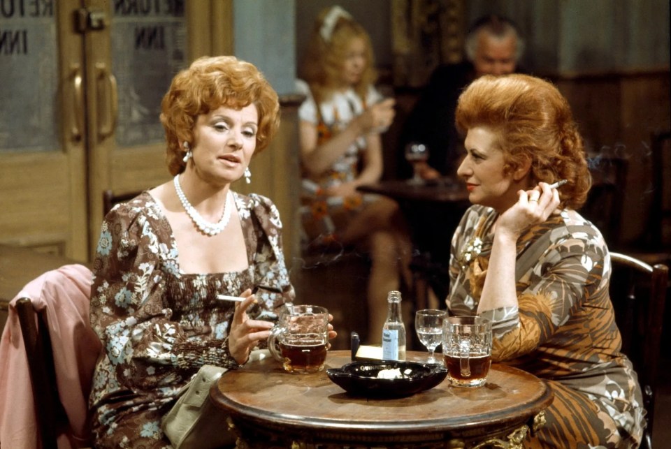 Barbara with Pat Phoenix who played Elsie Tanner