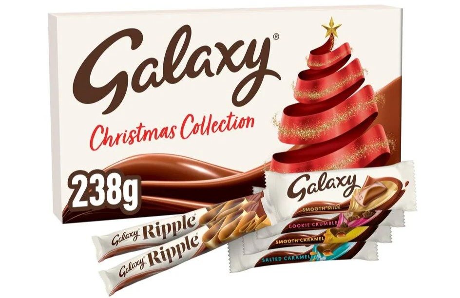 Prices range from £3 to £5 for the Galaxy Christmas collection box this year