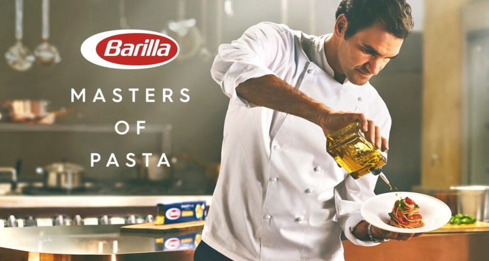 Roger Federer has been in adverts for Barilla pasta