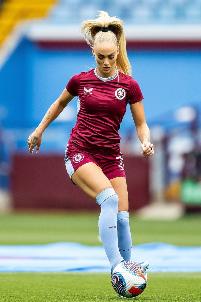 Alisha Lehmann plays for Aston Villa in the WSL