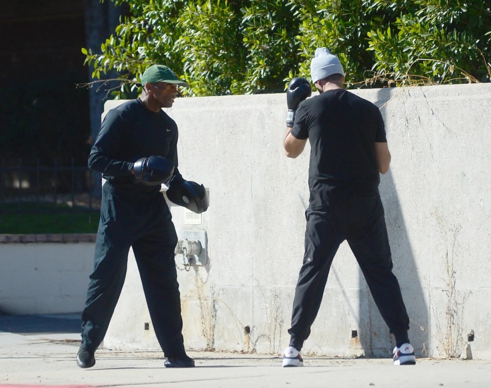 Rhino isn't shy about training outside in LA