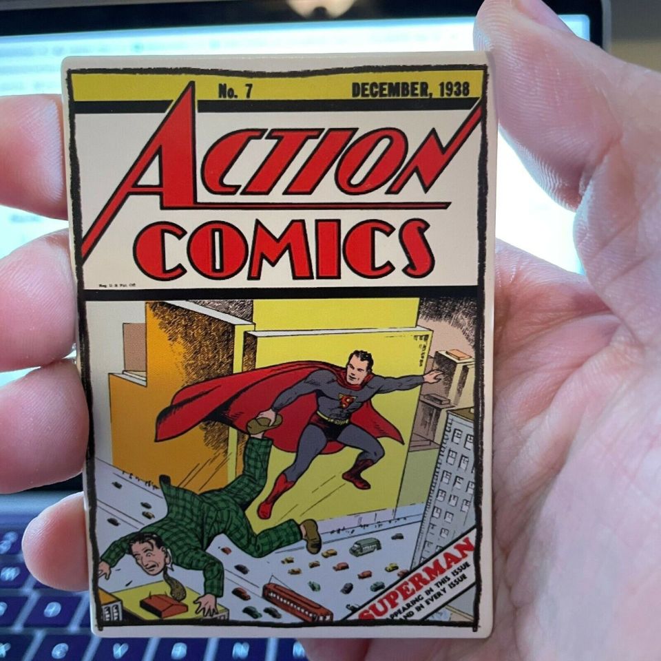 This edition was the first time Superman was named in a comic